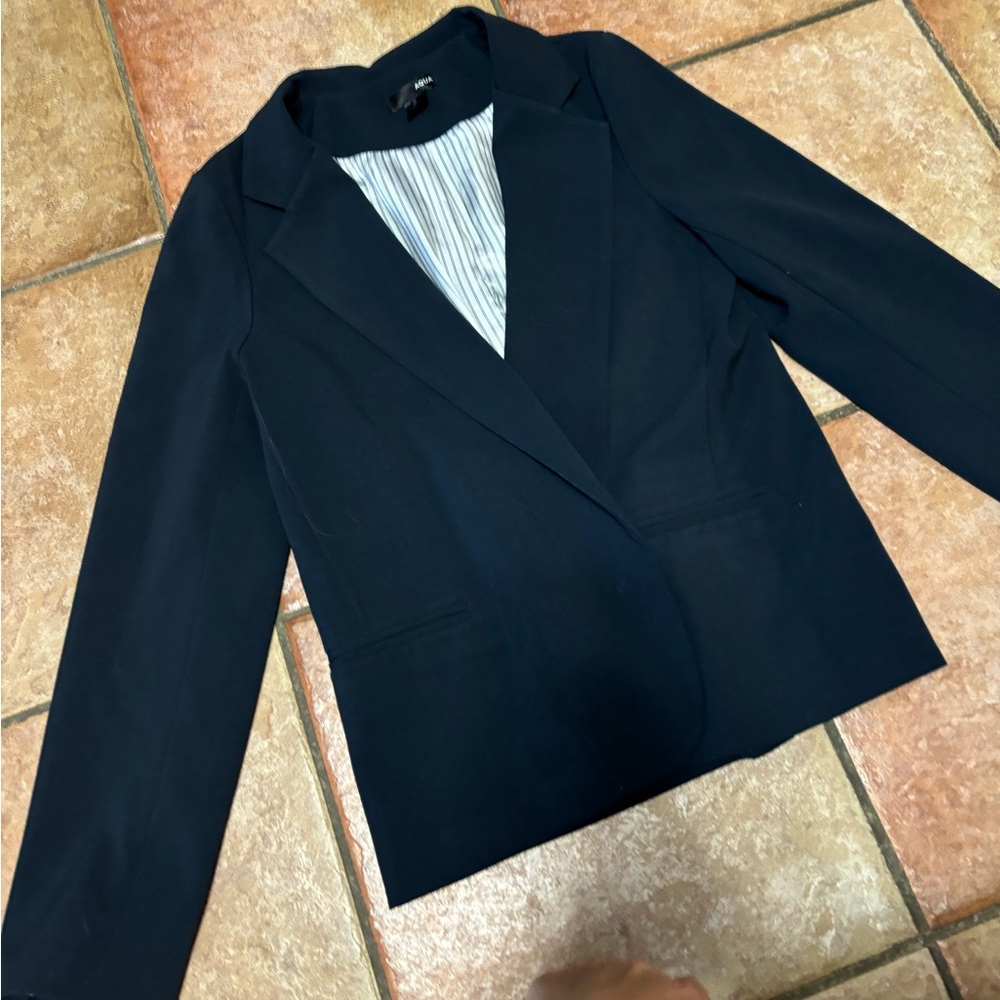 Aqua Navy Blue Blazer